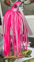 Pink prank weedless swim jig