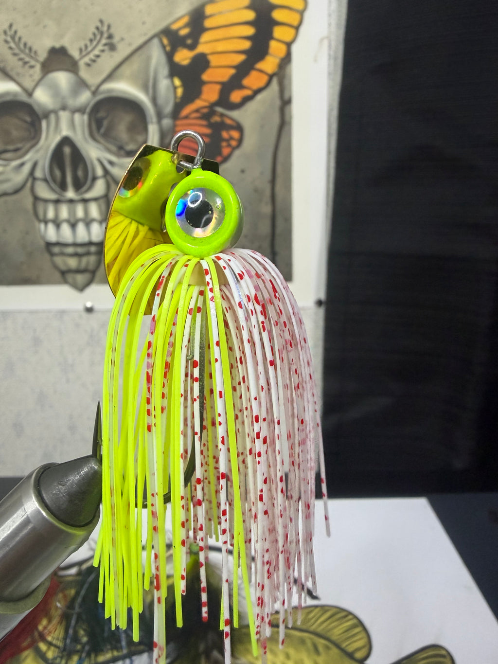 Chartreuse bleeding shad