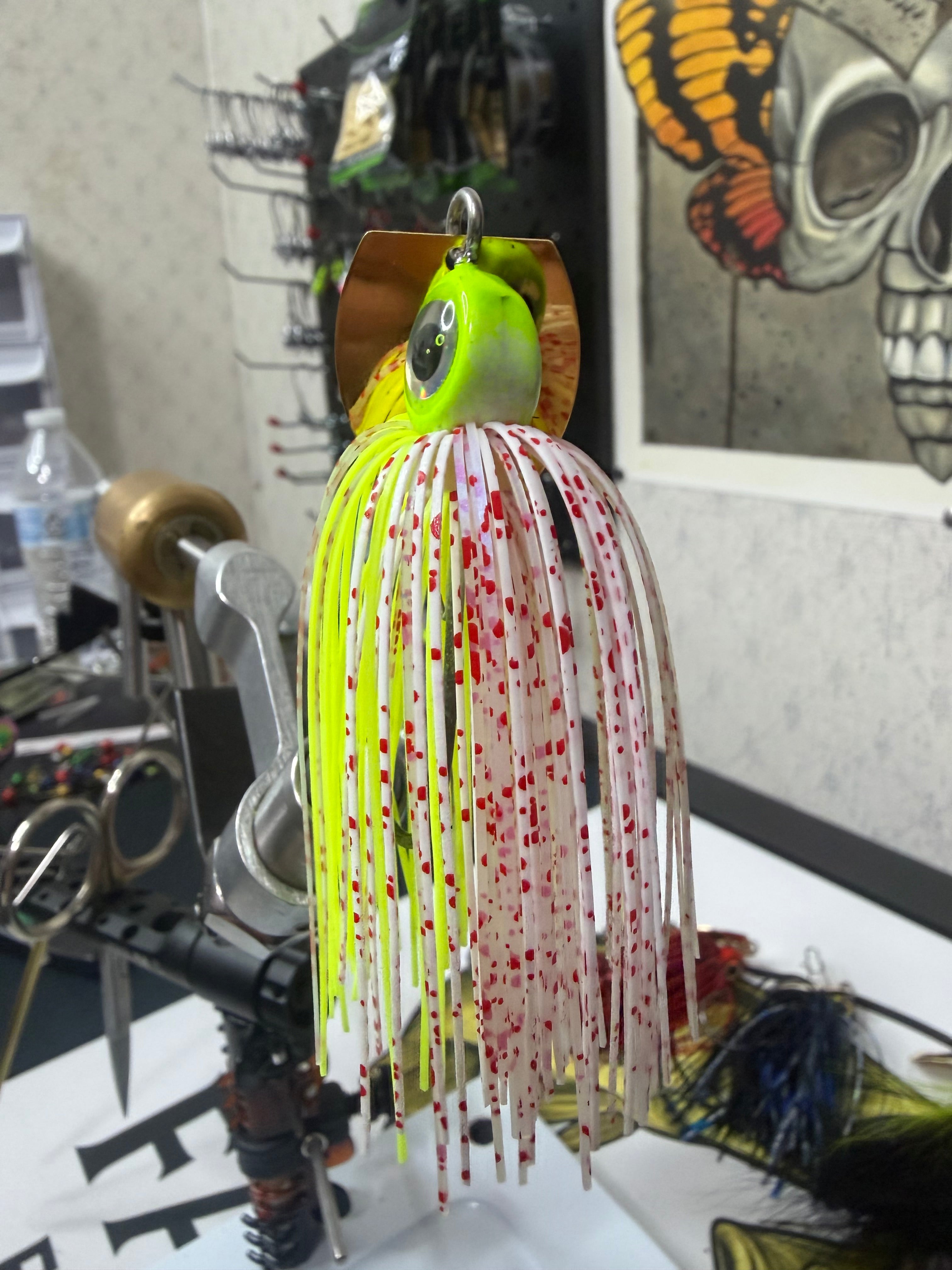 Chartreuse bleeding shad