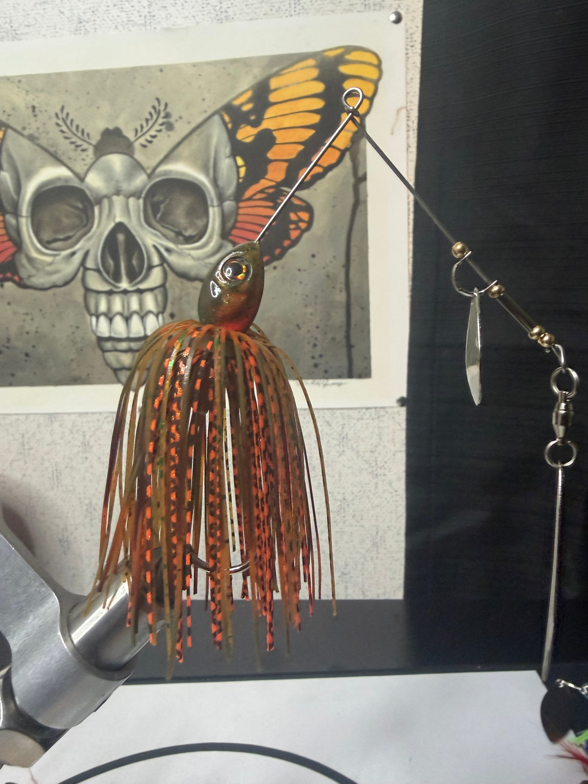Pumpkin Fire Shad Spinnerbait