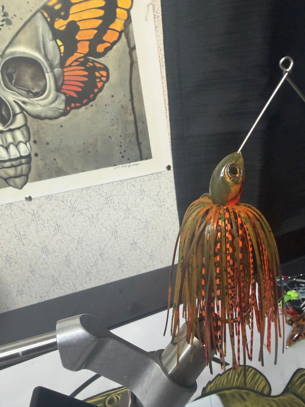 Pumpkin Fire Shad Spinnerbait